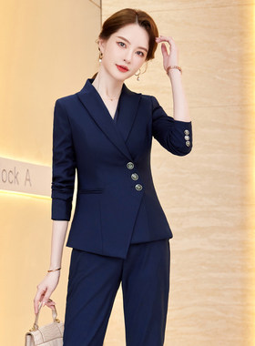售楼部美容院前台接待西服工作装