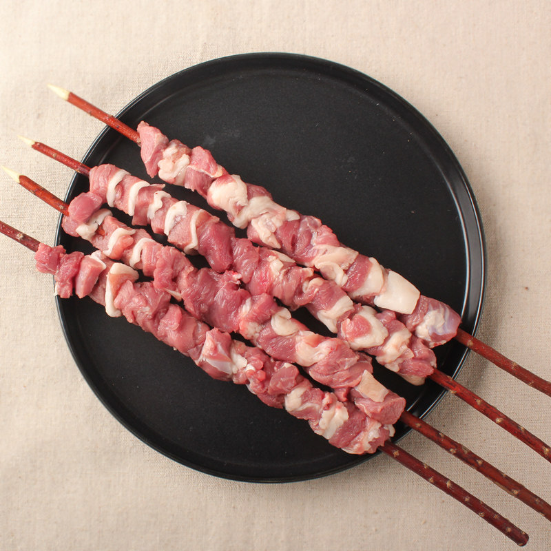 红柳枝羊肉串5串 烧烤食材新鲜烤串食品半成品北京同城团建聚餐