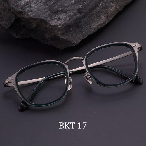 BKT17爆款宽边纯钛眼镜框全钛高度近视眼镜纯钛镜框