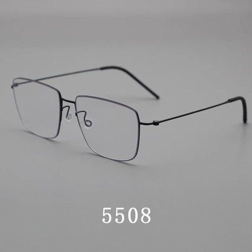 无螺丝超轻8.8g林德同款纯钛眼镜框5508时尚简约高级感近视眼镜架