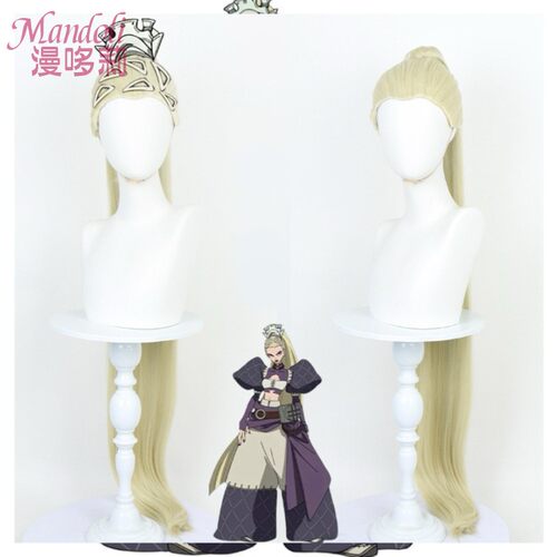 漫哆莉 废渊战鬼 涅尔蒂cosplay假发分体加长马尾机制前额长发