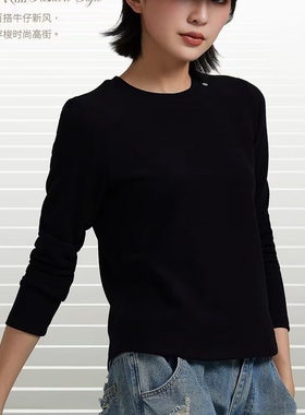 庄泰秋冬女士打底衫磨绒加厚圆领外穿羽养衣羊毛保暖上衣秋衣7319