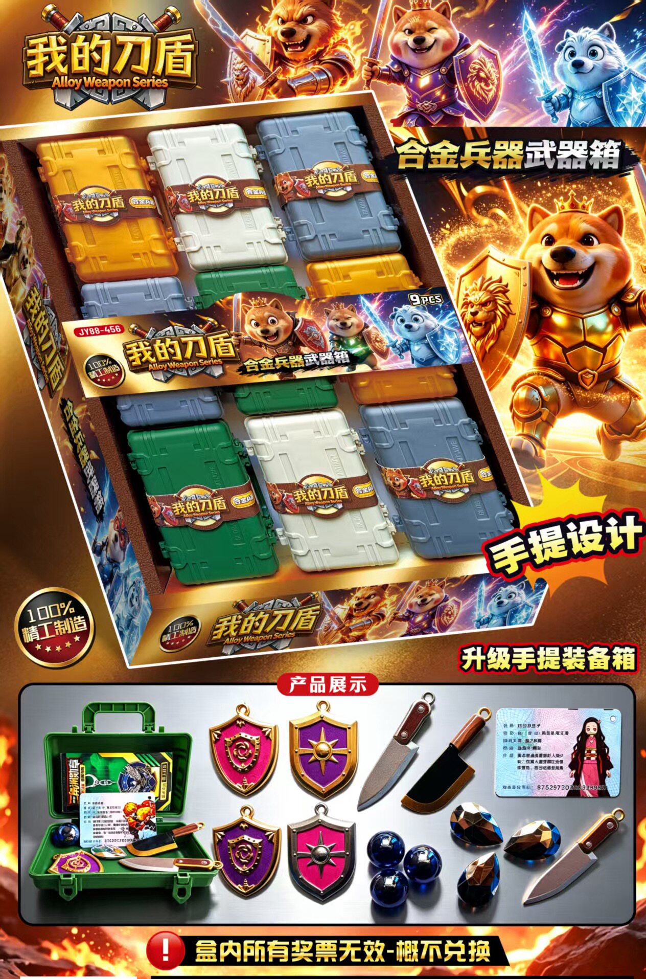 新款我的刀盾行动军事模型玩具套装装备箱摆件盲盒兵器男孩益智