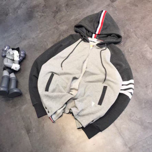 时尚 男女同款 休闲宽松链织带卫衣连帽外套 新款 2025春季