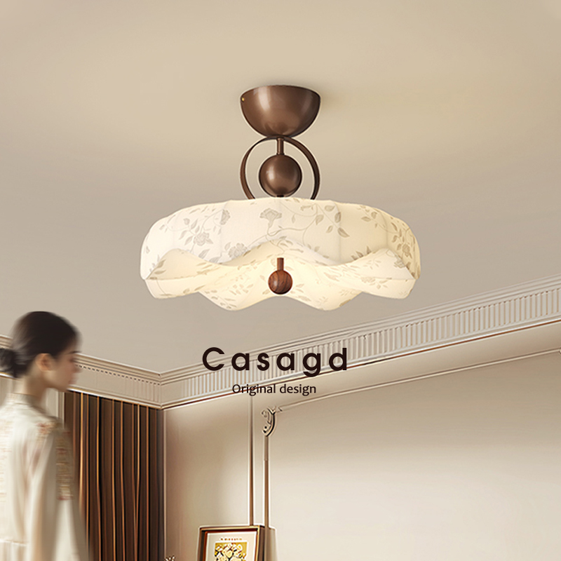 法式中古风创意高级感护眼卧室吸顶灯宋代美学餐厅书房灯具CASAGD