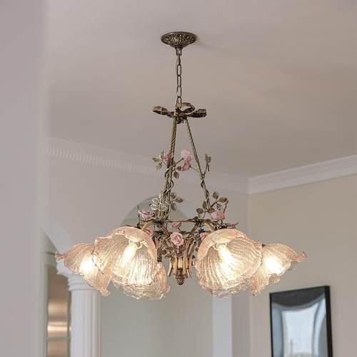 云璃法式全铜吊灯浪漫复古田园花朵轻奢客厅卧室餐厅灯2025西早