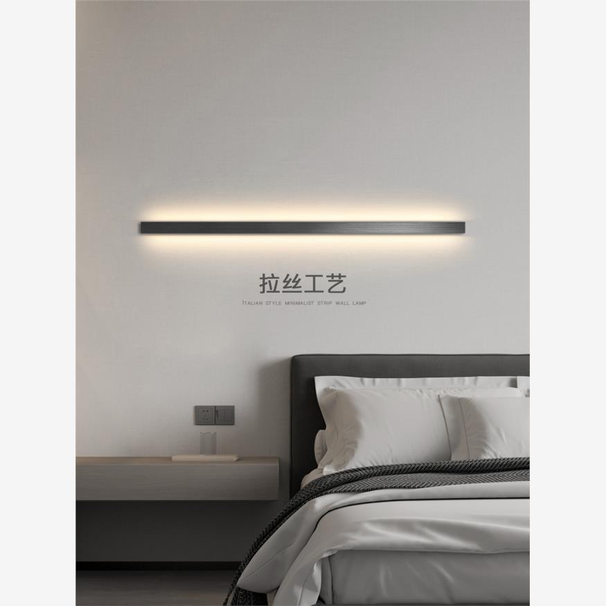 长壁灯卧室床头灯创意Led线性灯现代简单Normcore客厅沙发背景壁