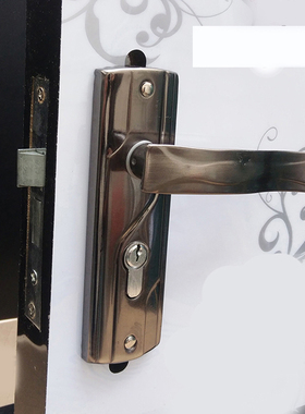 老式铁面板换锁室内卧室房门锁室内钢木门锁小50门把手门锁锁具