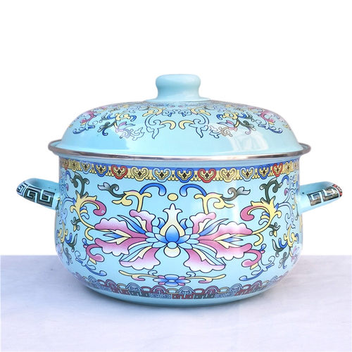 郝魅搪瓷双耳汤锅炖锅圆肚胖锅