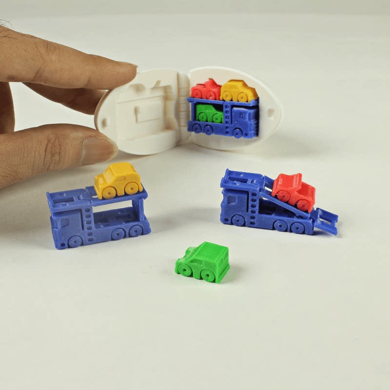 生日礼物打印小型工程车惊喜蛋3D