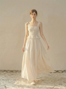 SeaRisen01/25AM10:00戛纳白茶裙·法式极简两件套小白裙