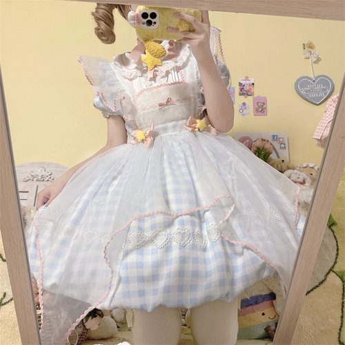 【魔法猫猫】乌卡原创 夏季可爱魔法少女Lolita洛丽塔连衣裙全款