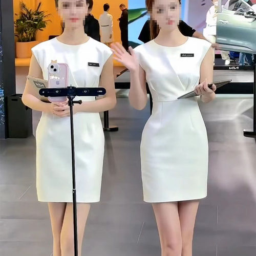 小个子连衣裙足浴工作服开叉礼服