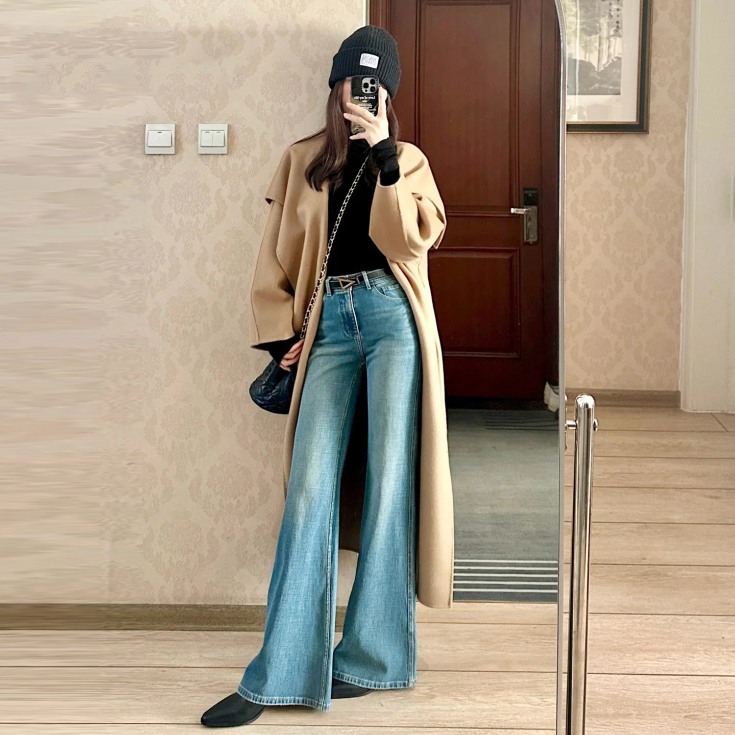 复古加绒微喇牛仔裤女2025年秋冬新款高腰显瘦不贴腿小个子喇叭裤,女装/女士精品,牛仔裤,淘宝优惠券,粉丝福利购,淘宝优惠卷