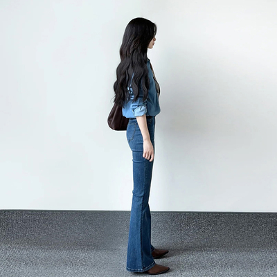 复古微喇牛仔裤女秋季2025