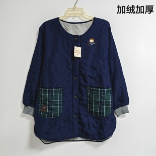 卡通日本人物长袖有袖子围裙反穿罩衣全包款围兜做饭清洁防污家务