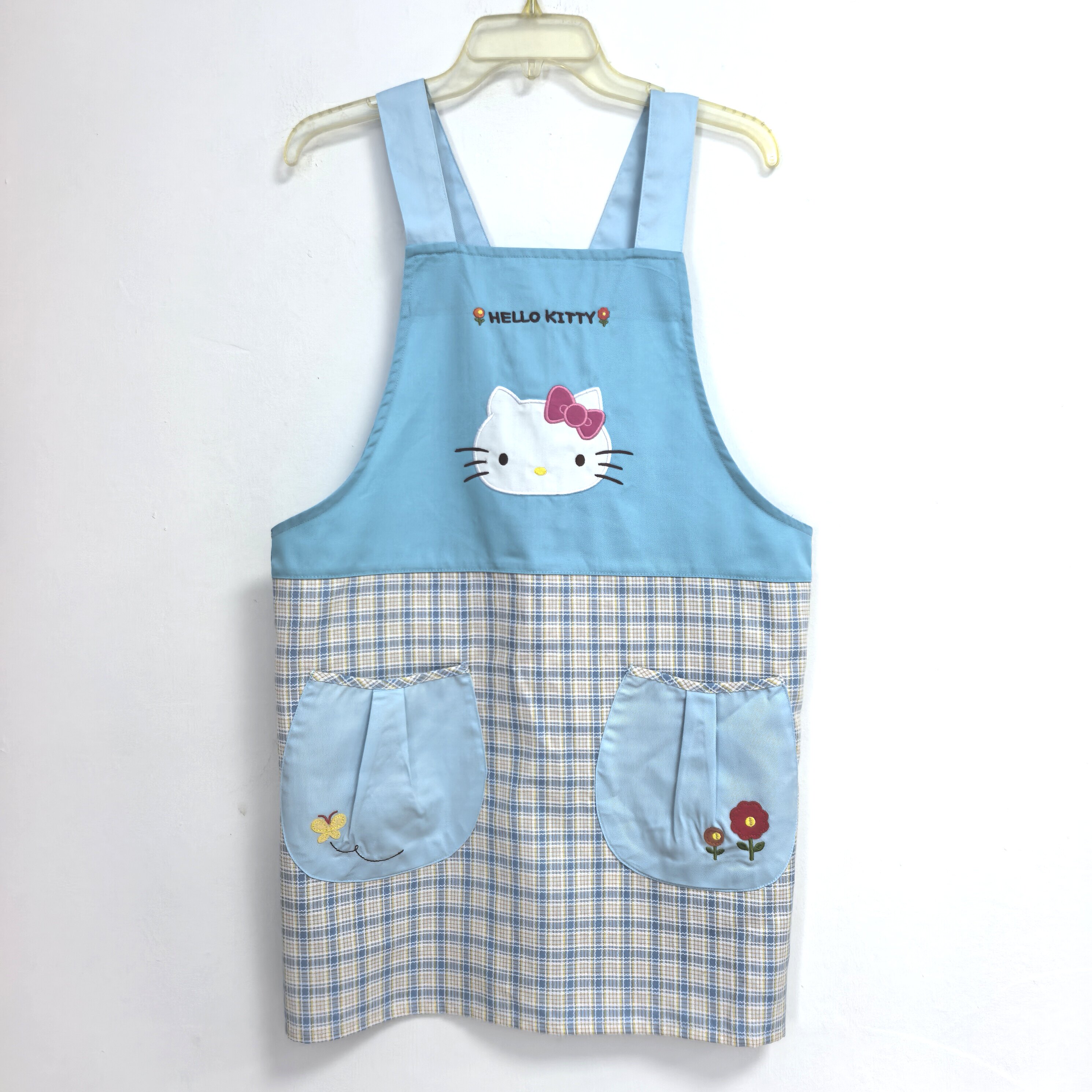 包邮hellokitty围裙日本可爱卡通韩版时尚反穿成人大人罩衣家务