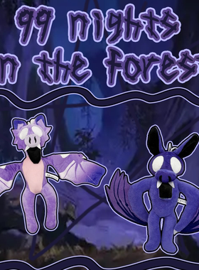 Roblox 99 Nights in the Forest紫色蝙蝠毛绒玩具公仔儿童礼物