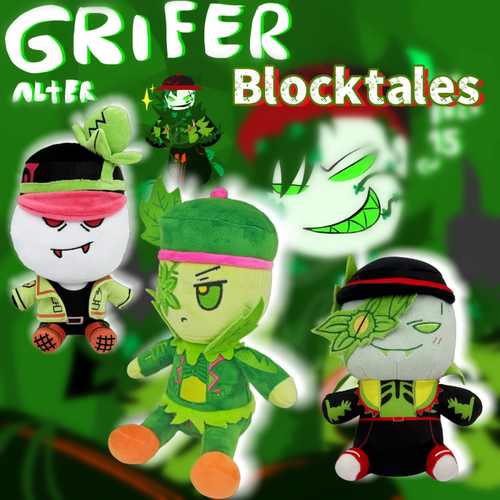 新款roblox方块故事Blocktales公仔礼物破坏者griefer毛绒玩具
