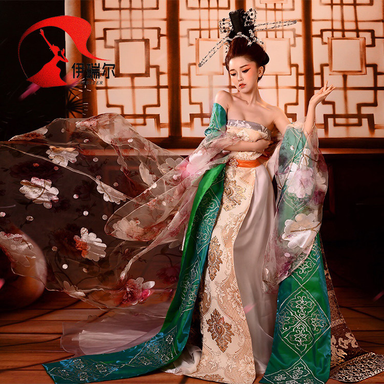 影视写真主题古装唐朝狄仁杰神都龙王服装雪纺绣花仙女装花魁