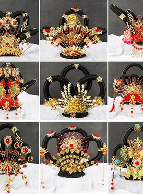 古装飞天发髻大唐敦煌坦领高温丝假发带头饰摄影演出汉服仙女发包