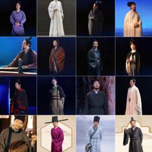 影视古代名人唐宋朝男士诗人书生李白孔子孟子高适郑和张仲景古装