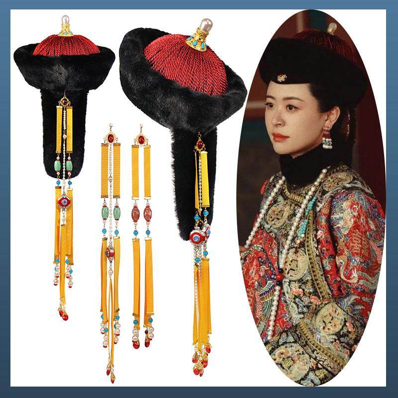 清代皇后吉服冠礼帽凤冠故宫摄影古装造型女士古风后妃吉服袍妆造