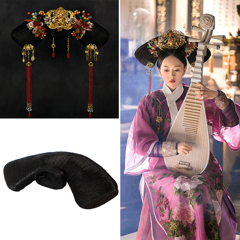 新品影视剧如懿传高贵妃同款旗头古装假发清朝宫女旗头饰a-063