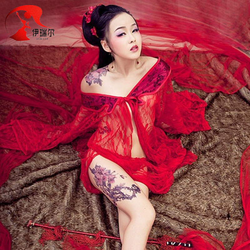 情趣性感夜店情趣肚兜古装蕾丝睡衣仙女裙影楼摄影服装叹红颜