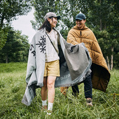 三夫户外 隐者山之道鹤羽旅行保暖毯子户外休闲闺秀鹤联名