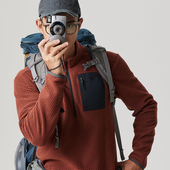 三夫户外 隐者山之道 秋冬山地户外徒步登山云雀男女抓绒衣立领