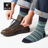 休闲中筒男女加厚棉袜保暖透气3双 都市时尚 三夫户外 隐者山之道