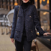 2025新款 大码 女装 夹棉小香风外套女遮肉胖mm显瘦高级感上衣胖妹妹