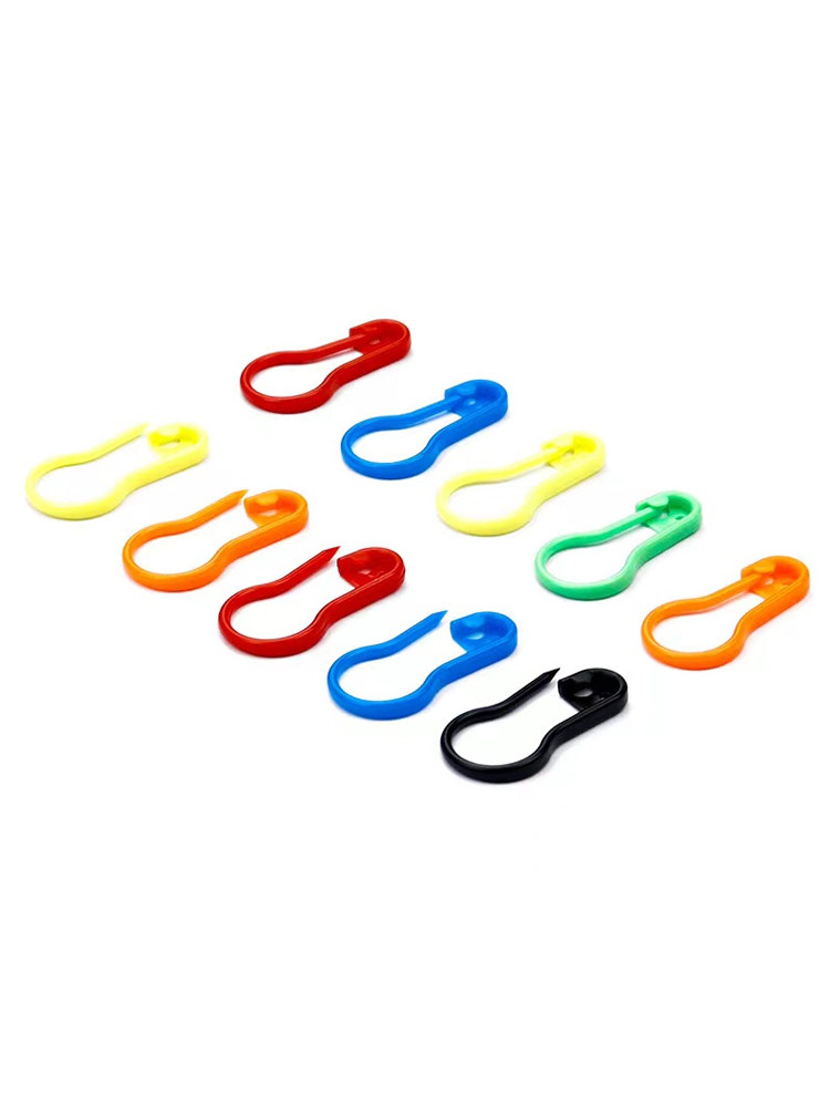 다채로운 플라스틱 조롱박 핀 작은 스웨터 뜨개질 마크 버클 의류 매장 라벨 태그 버클 핀 종이 클립