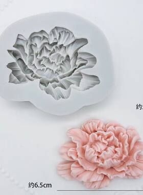 牡丹花翻糖巧克力硅胶荷花玫瑰花