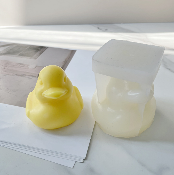 3D立体小黄鸭diy手工巧克力慕斯蛋糕装饰鸭子硅胶模具