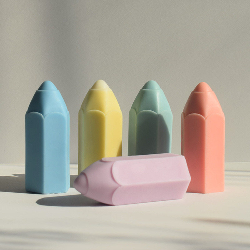 仿真3D立体铅笔香薰蜡烛滴胶石膏手工diy材料巧克力装饰硅胶模具