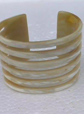 天然牛角雕刻手镯民族风个性艺术