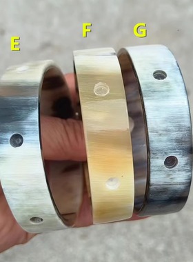 天然牛角雕刻手镯复古个性直面孔