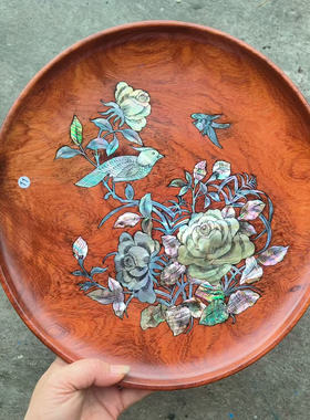 越南螺钿非遗工艺品高级螺钿盘