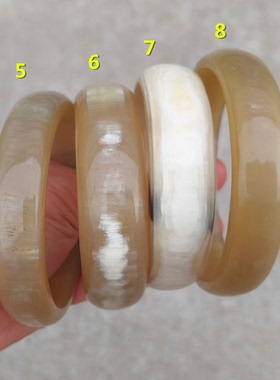 天然牛角手镯超级厚实圆润漂亮