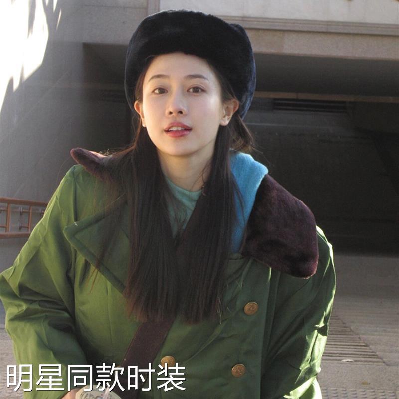 香港老式保暖军装大衣女式棉衣2023新款抗寒零下俄罗斯防寒服厚外