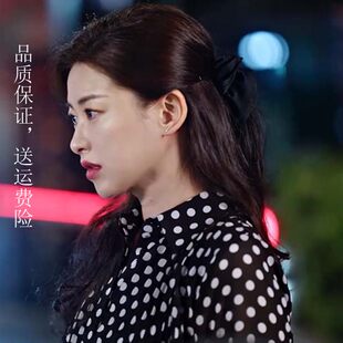 夏款许密语纪朱珠同款衣服2026春夏款高级感波点薄雪纺连衣裙女衬