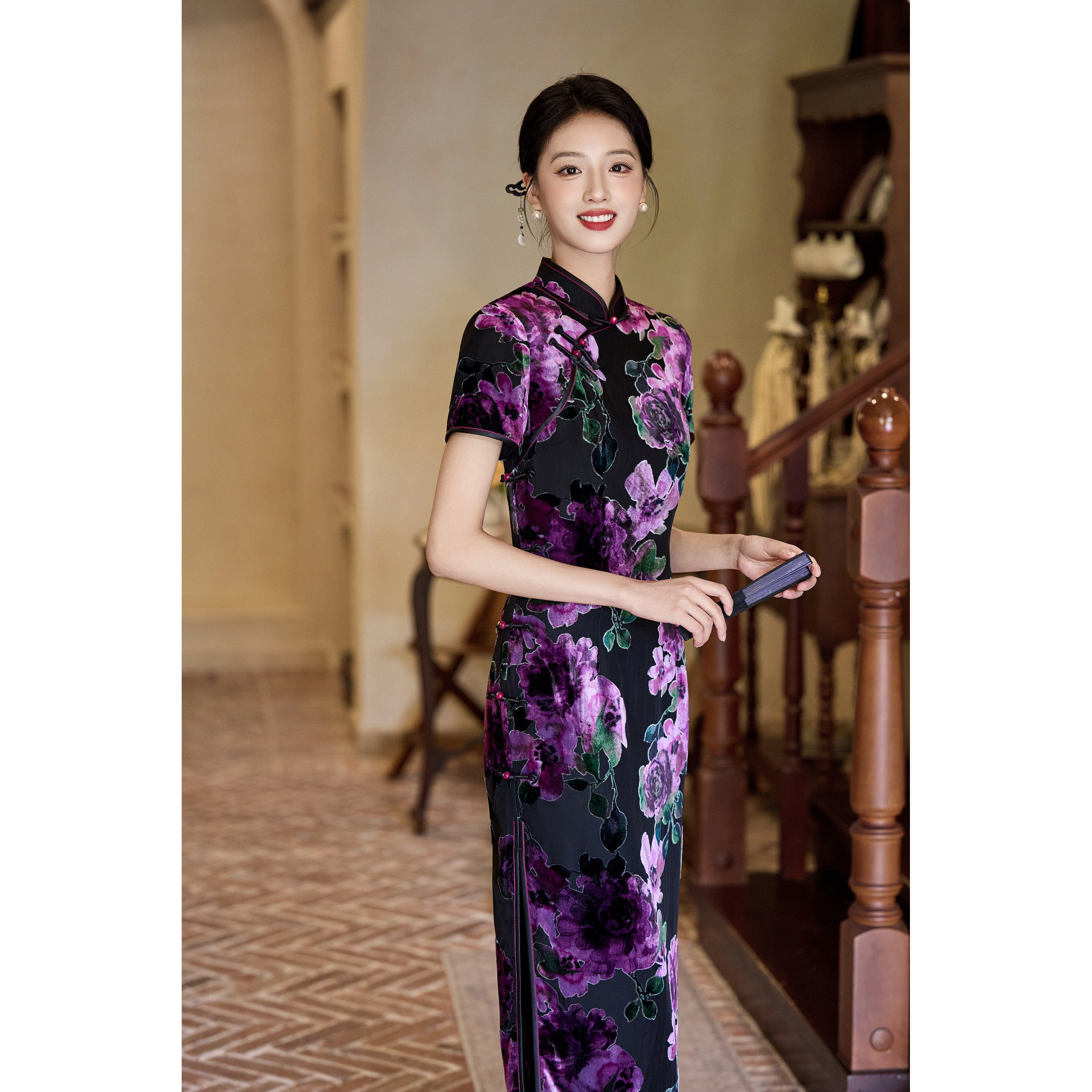 新款老上海旗袍2026新款女高端复古国风日常妈妈装改良洋装气质长