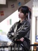 设计感黑色皮衣 爆款 香港骄阳伴我白百何简冰同款 皮夹克外套女新款