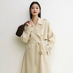 冬款白色风衣外套女款2026新款春季巨好看的高级感中长款气质春秋