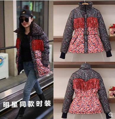 浪漫风加棉加厚外套霍思燕同款