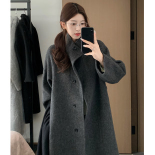 冬款高级感燕麦色双面羊绒大衣女2025新款秋冬季小个子呢子羊毛呢