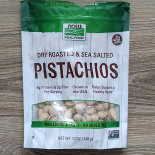 美国NOW 海盐烤干果坚果仁休闲零食 Pistachios开心果340g Foods