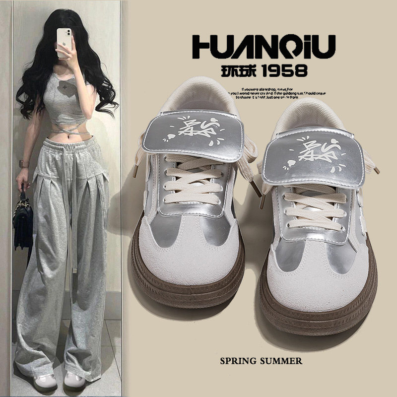 环球原创设计感小众德训鞋女2025春季新款百搭轻便软底休闲鞋板鞋
